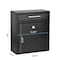 Adiroffice Medium Steel Drop Box Wall-Mount Locking Mailbox, Black ADI631-05-BLK-MK - alternate 7